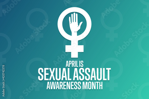 April is Sexual Assault Awareness Month. Holiday concept. Template for background, banner, card, poster with text inscription. Vector EPS10 illustration.