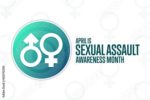 April is Sexual Assault Awareness Month. Holiday concept. Template for background, banner, card, poster with text inscription. Vector EPS10 illustration.