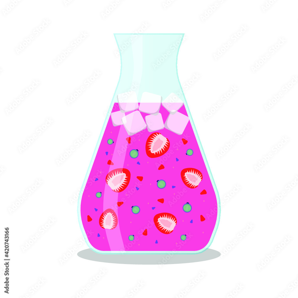 Vector illustration of a smoothie jug on white background. Healthy food and drinks. Vector illustration of a smoothie jug on white background. Healthy food and drinks.