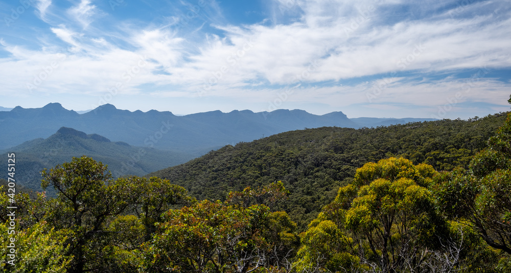 Panoramic view of mountains in Grampians, Victoria, Australia