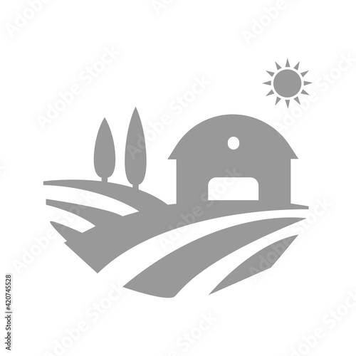 farm icons on white background, vector illustration