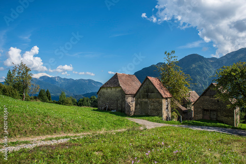 Ancient landscapes of Carnia. Stables and hay depots Orias.