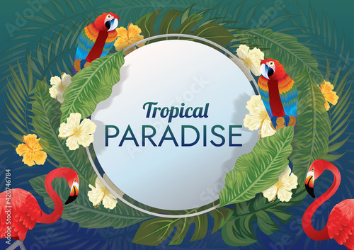 tropical paradise summer sale background
