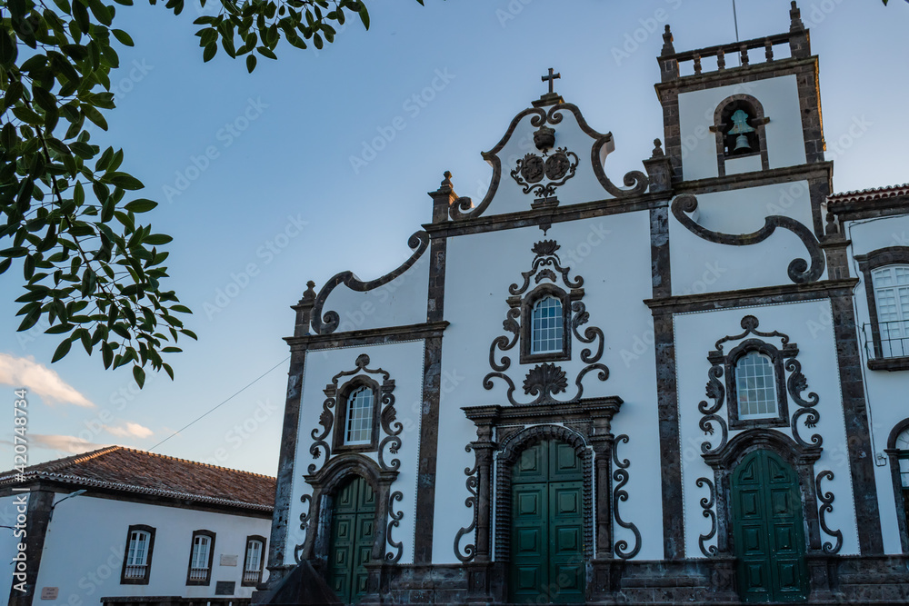 Church and hospital of Mercy in Vila Franca do Campo with baroque facade, São Miguel - Azores PORTUGAL