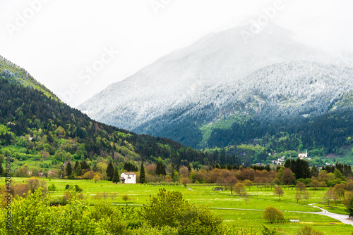 Ancient landscapes of Carnia. Between spring and winter in Sutrio. Carnia