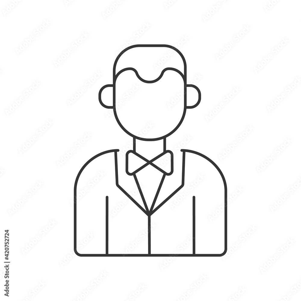 Wedding linear icon. Fiance. Engagement ceremony. Thin line customizable illustration. Contour symbol. Vector isolated outline drawing. Editable stroke Wedding linear icon. Fiance. Engagement ceremony. Thin line customizable illustration. Contour symbol. Vector isolated outline drawing. Editable stroke