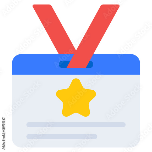 Trendy vector design of id card