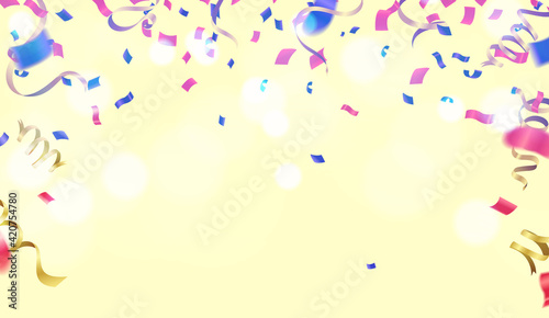 Bright holiday background with balloons and flags