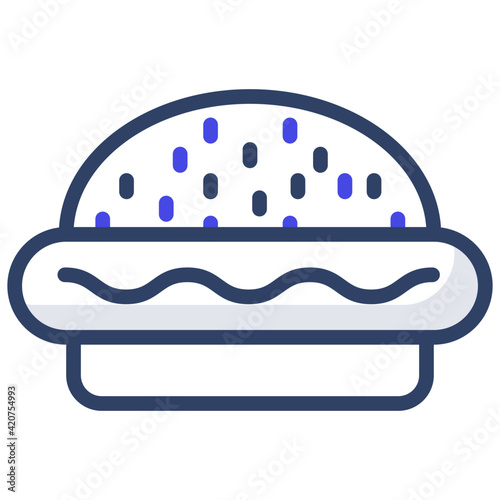 A yummy icon of hotdog burger