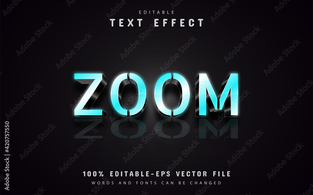 Zoom text effects
