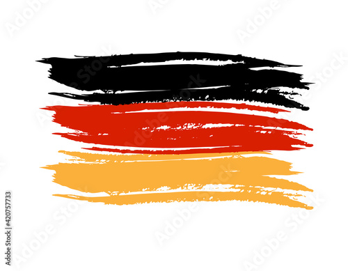 germany europe country tricolor flag brush textured stroke