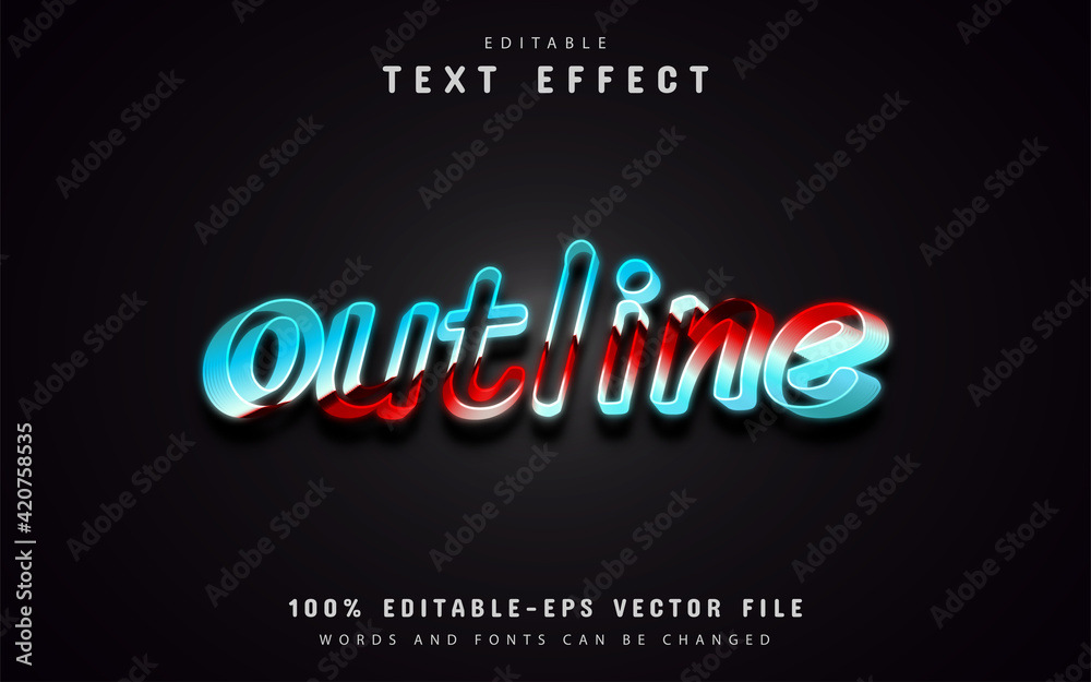 Outline text effect