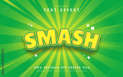 Smash cartoon text effect