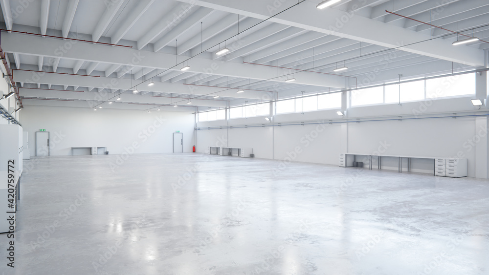 Industrial Hangar Hall Interior 6b Industrial Hangar Hall Interior 6b