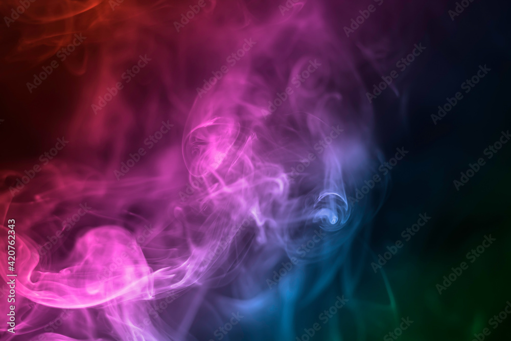 Rainbow abstract texture Smoke Background.