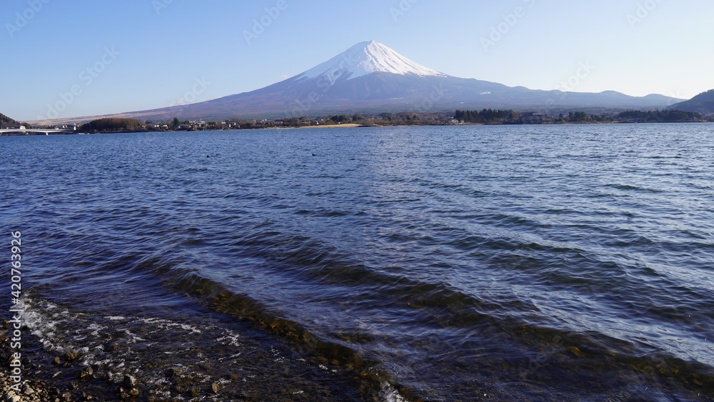 Mt. Fuji over the lake