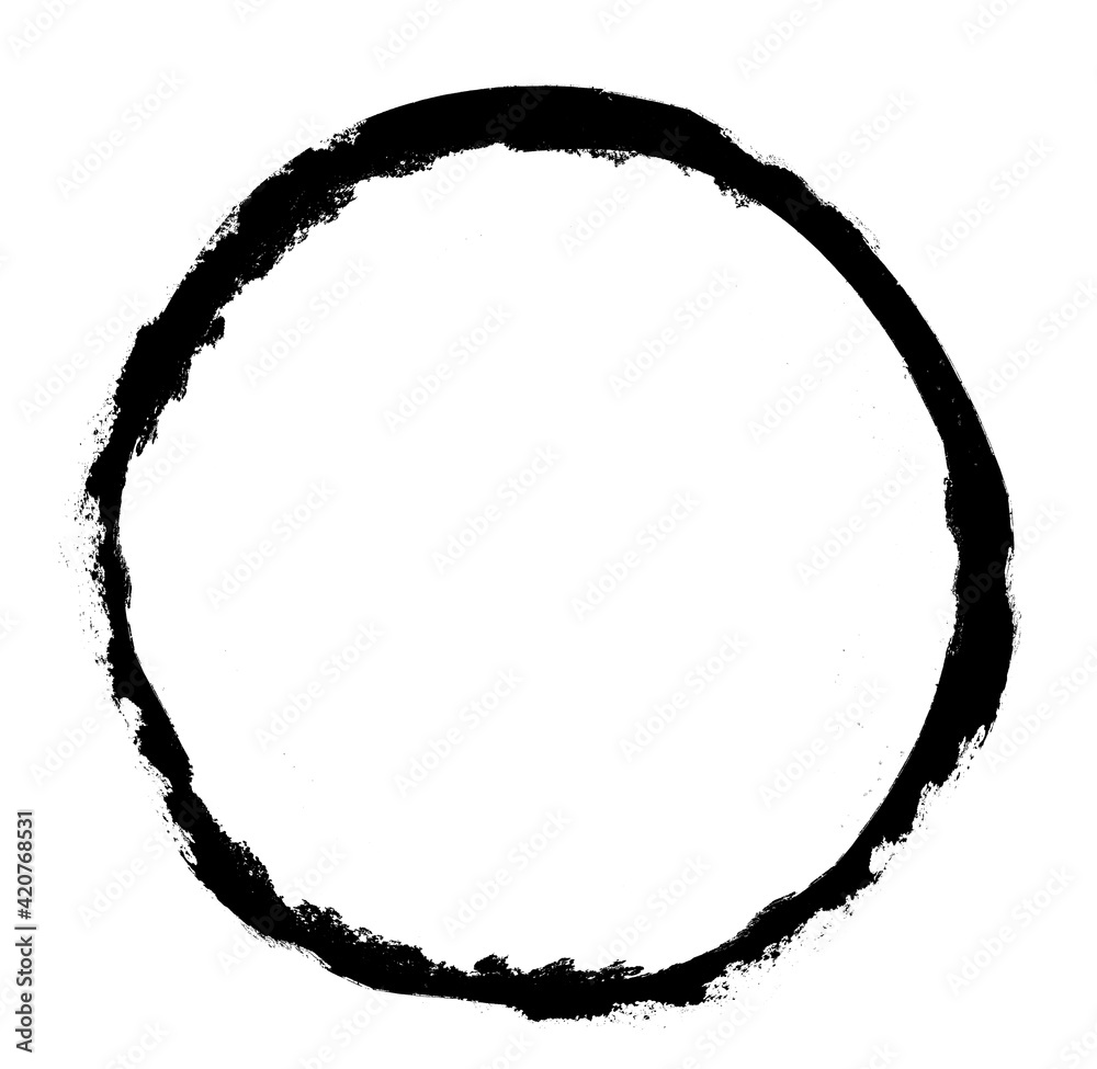 Watercolor circle on white as background - obrazy, fototapety, plakaty 