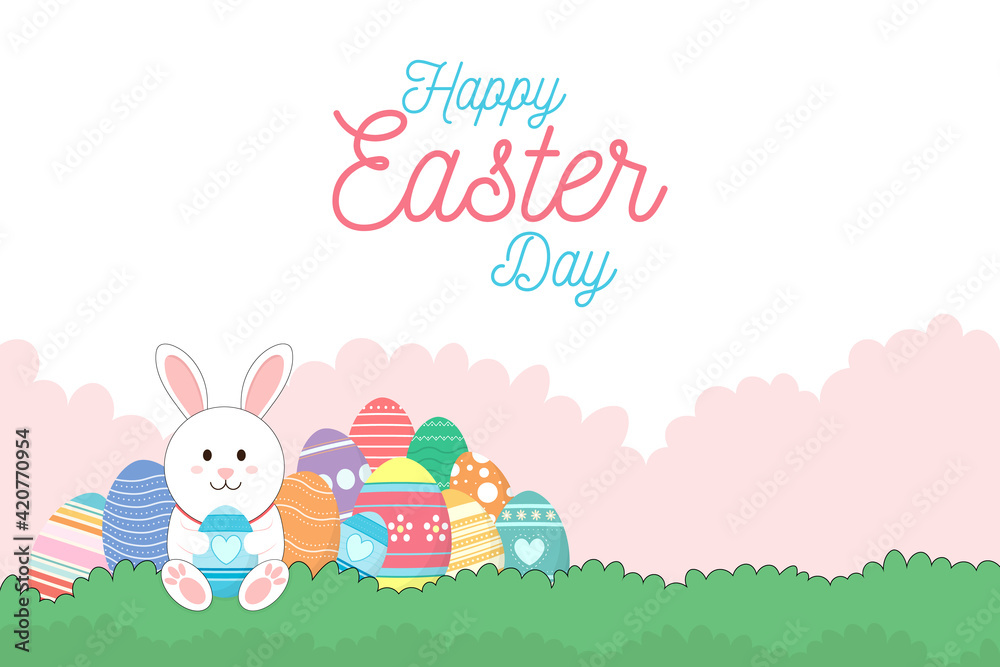 Happy easter day background vector illustration. Happy easter day background vector illustration.