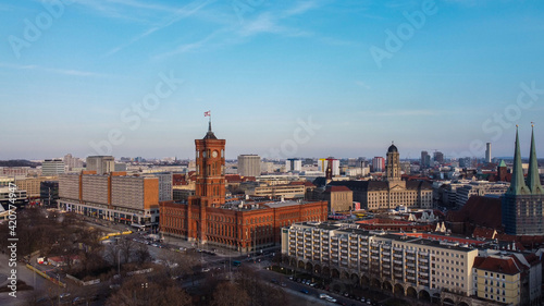 Beautiful city of Berlin from above - aerial view - urban photography © 4kclips