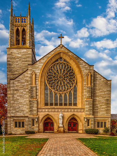 St. Paul's Catholic Church in Princeton, New Jersey. It is one of the common wedding locations in Princeton, New Jersey. photo