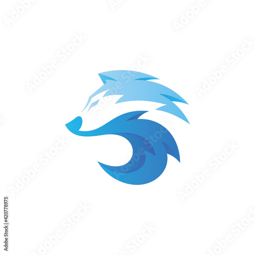 Wolf Jackal Head Mascot Logo