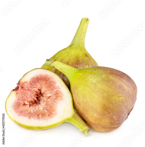 Obraz na płótnie Fresh, light, healthy figs on white background w salonie