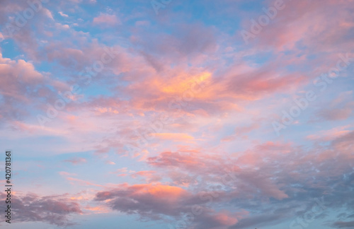 Fototapeta Naklejka Na Ścianę i Meble -  Beautiful blue sky with clouds background.Sky clouds.Sky with clouds weather nature cloud blue