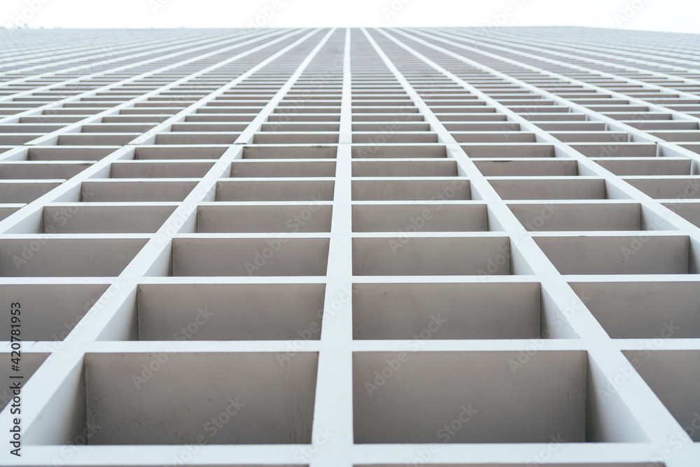 Fototapeta premium white wood lattice building background