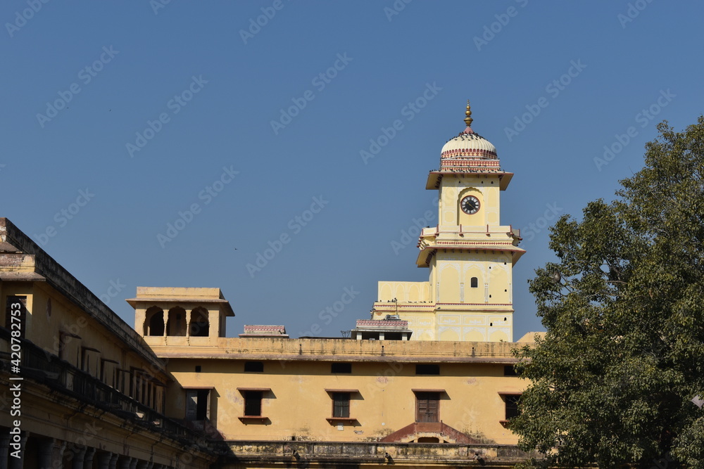 Beautiful a Structures Monuments Gardens with Flowers in Rajasthan