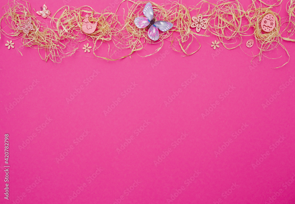 background for spring and easter time in pink