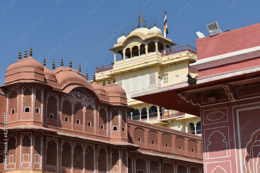 Beautiful a Structures Monuments Gardens with Flowers in Rajasthan