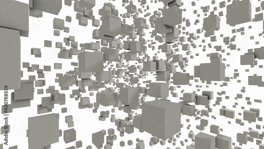 Blockchain internet connect nodes of big data, Blocks of data scattering in blue cyberspace background, 3D rendering abstract digital decentralized network technology concept Blockchain internet connect nodes of big data, Blocks of data scattering in blue cyberspace background, 3D rendering abstract digital decentralized network technology concept