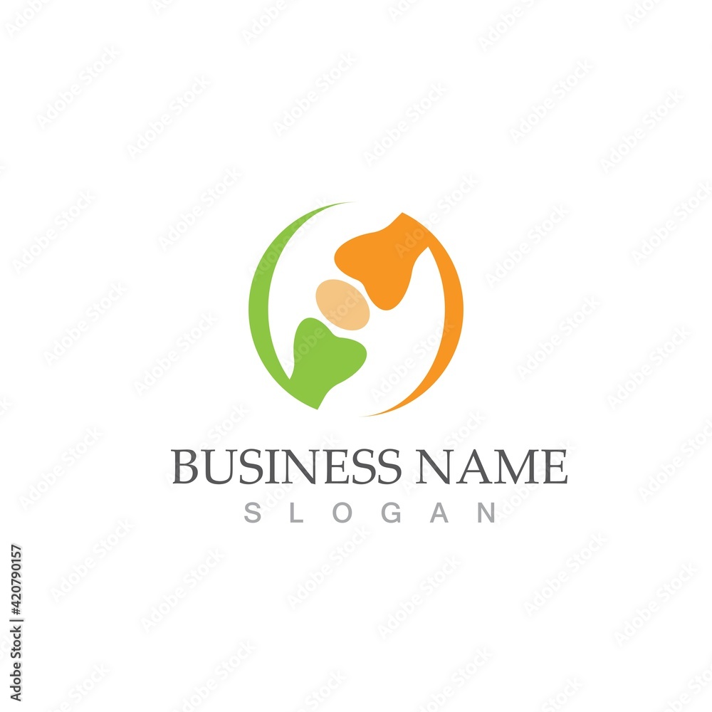 Obraz premium bone logo vector template