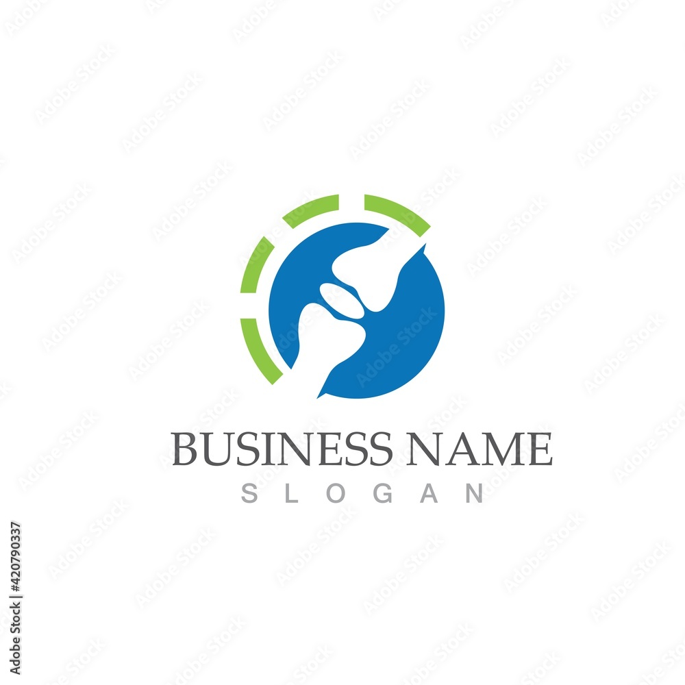 Obraz premium bone logo vector template