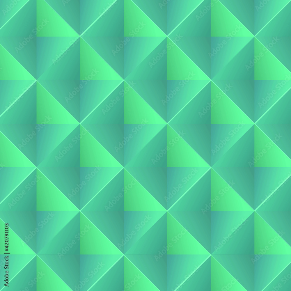 Obraz premium Abstract vector background.Shiny neon green cubes.