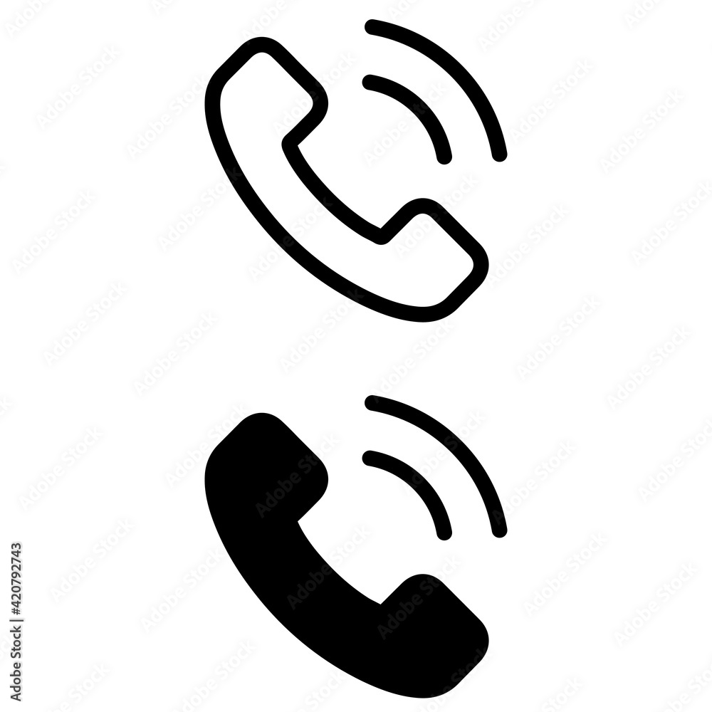 Naklejka premium Phone vector icon set. call illustration sign collection. telephone symbol or logo.