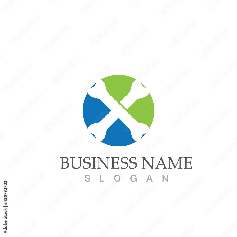 bone logo vector template bone logo vector template