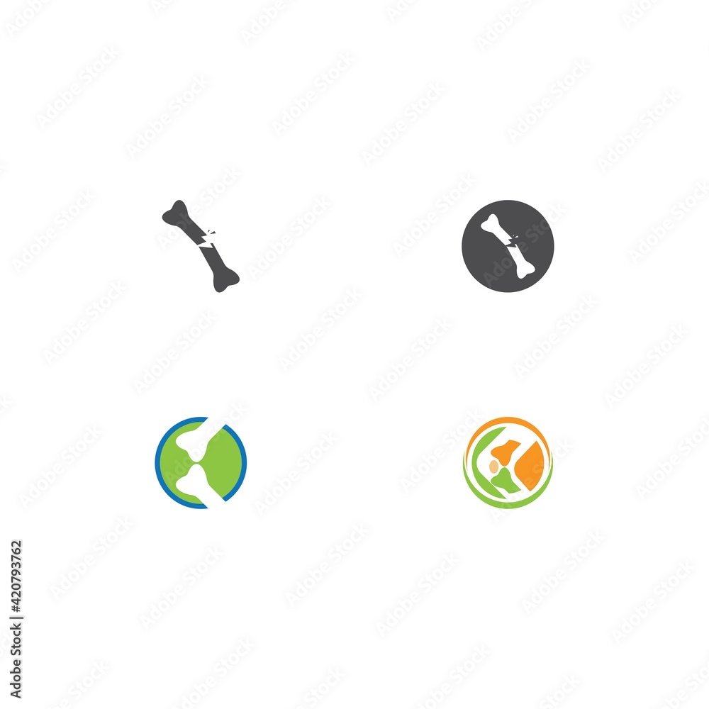 bone logo vector template bone logo vector template