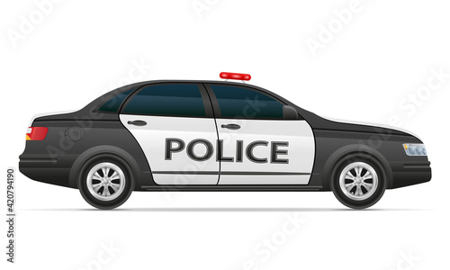 police car vehicle vector illustration
