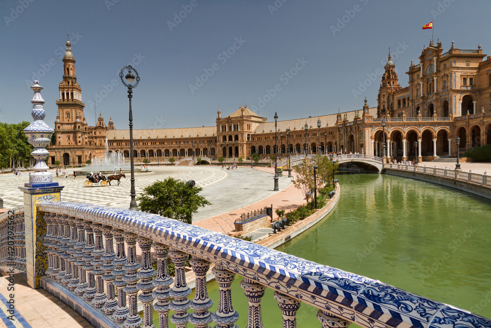 View of Plaza de Espana in Seville 1
