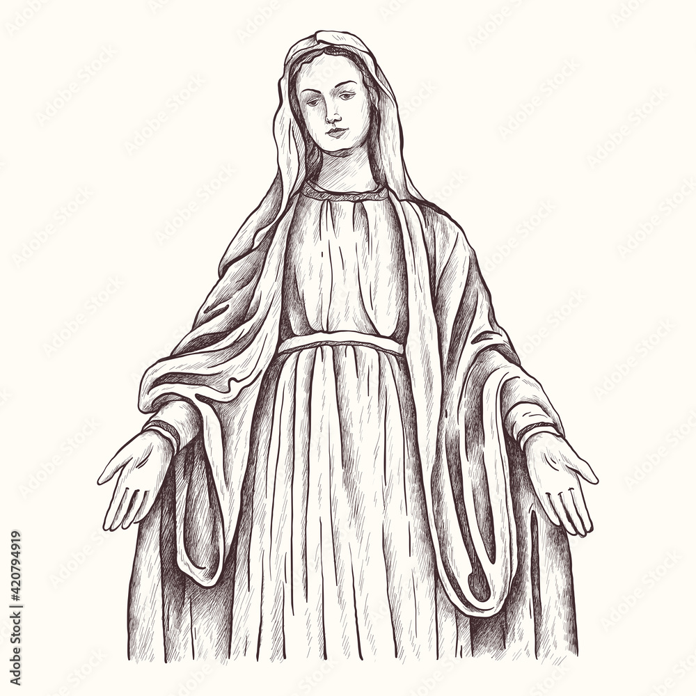 Download Virgin Mary Religion Saint Royalty-Free Vector Graphic - Pixabay