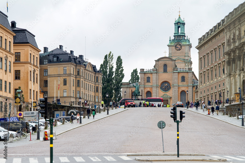 Naklejka premium Ciudad de Estocolmo o Stockholme en el pais de Suecia o Sweden