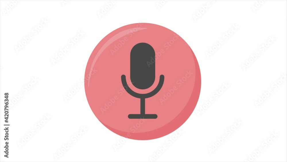 Microphone line icon motion graphic animation with alpha channel. 4k Microphone line icon motion graphic animation with alpha channel. 4k