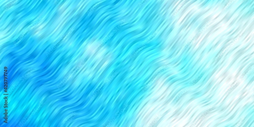Obraz premium Light BLUE vector background with wry lines.