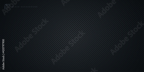 Abstract striped lines diagonal pattern on black background and texture. You can use for cover template, poster, banner web, flyer, Landing page, Print ad. Vector illustration