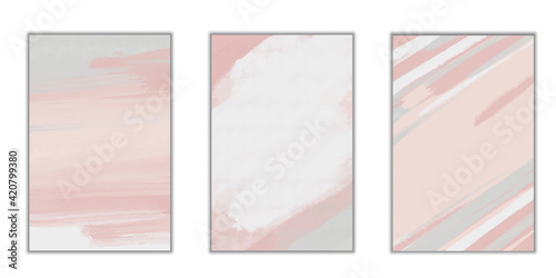 Modern universal art templates. Abstract design frames and backgrounds. Watercolor background for cards © Katisko