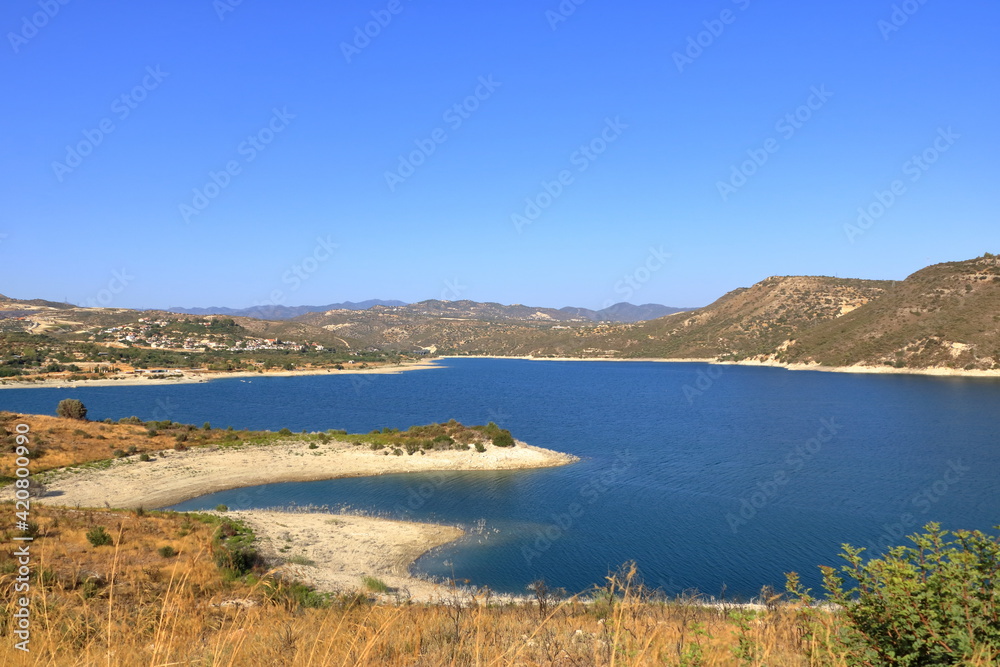 Kouris reservoir, 15 km from Limassol, Cyprus Kouris reservoir, 15 km from Limassol, Cyprus