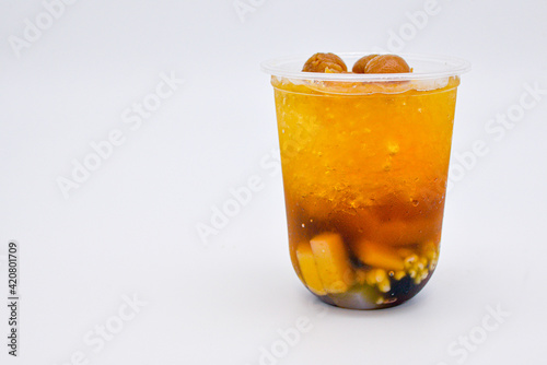 Cold tofu on White background 
