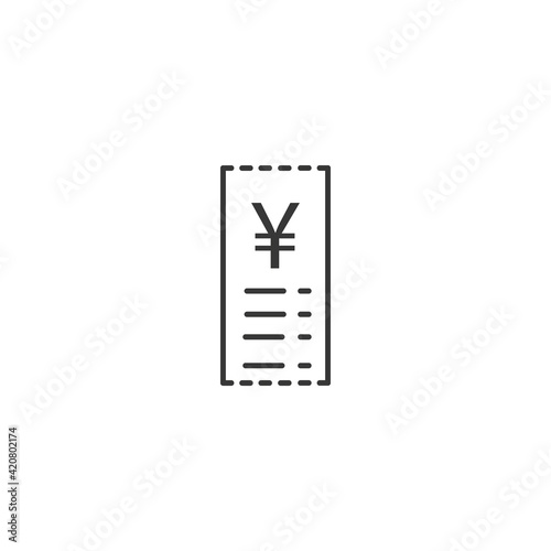 Receipt linear vector icon. Receipt concept stroke symbol design.