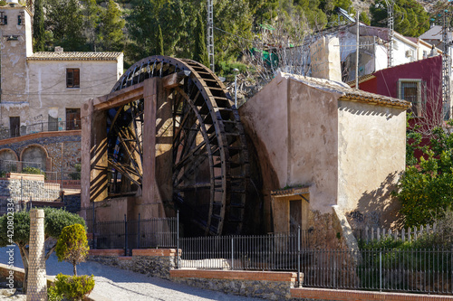 Ancient arabic mill, water noria at Abaran village in Murcia region Spain Europe photo